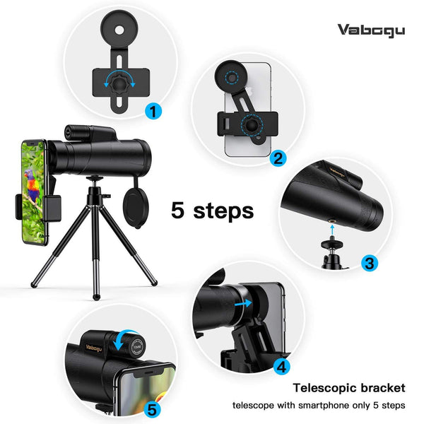 Monocular for Bird Watching Adults with Smartphone Holder